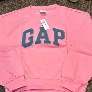 GAP Pink Sweatshirt with Blue Logo size kids L 10